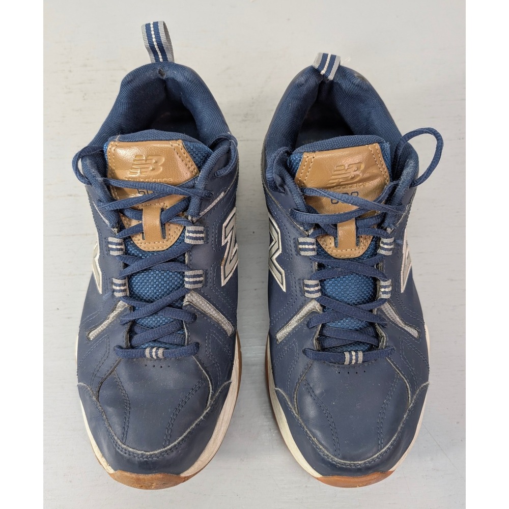 New Balance MX608SN4 Athletic Training Shoes Mens 8.5 Navy Blue Leather Lace Up